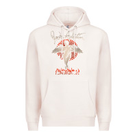 Pale Pink louder than life teather american Premium Hoodie - artisFamous