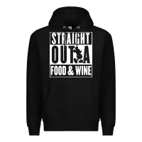 Black straight out a food and wine Premium Hoodie - artisFamous