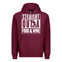 Burgundy straight out a food and wine Premium Hoodie - artisFamous