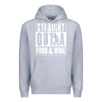 Heather Grey straight out a food and wine Premium Hoodie - artisFamous