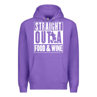 Purple straight out a food and wine Premium Hoodie - artisFamous