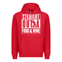 Red straight out a food and wine Premium Hoodie - artisFamous