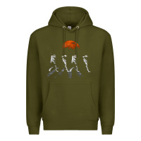 Army Green solar system galaxy, astronomy lover Premium Hoodie - artisFamous