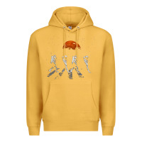 Mustard solar system galaxy, astronomy lover Premium Hoodie - artisFamous