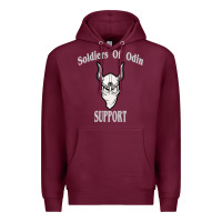 Burgundy soldiers of odin worldwide support Premium Hoodie - artisFamous