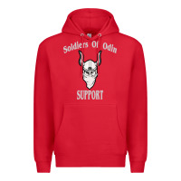 Red soldiers of odin worldwide support Premium Hoodie - artisFamous