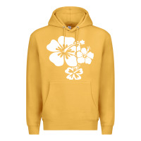 Mustard hawaiian flower Premium Hoodie - artisFamous