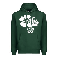 Sports Green hawaiian flower Premium Hoodie - artisFamous
