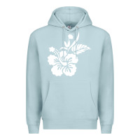 Blue Mist hawaiian flower Premium Hoodie - artisFamous
