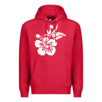 Cardinal hawaiian flower Premium Hoodie - artisFamous