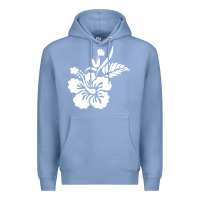 Colony Blue hawaiian flower Premium Hoodie - artisFamous