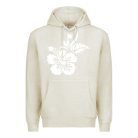 Oatmeal Heather hawaiian flower Premium Hoodie - artisFamous
