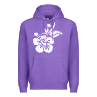 Purple hawaiian flower Premium Hoodie - artisFamous