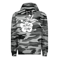Slate Camo hawaiian flower Premium Hoodie - artisFamous