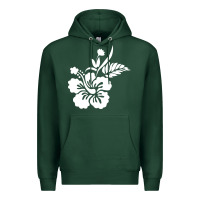 Sports Green hawaiian flower Premium Hoodie - artisFamous