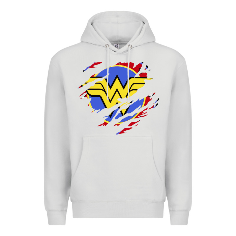 Tear Off Wonder Woman Shield Premium Hoodie by artisFamous | Teevron