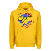Lemon tear off wonder woman shield Premium Hoodie - artisFamous