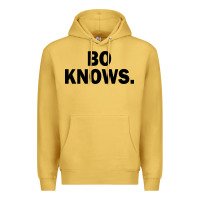 Antique Gold bo knows (black text) Premium Hoodie - artisFamous