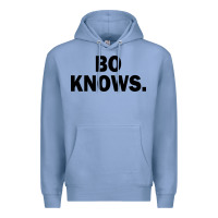 Colony Blue bo knows (black text) Premium Hoodie - artisFamous