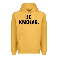 Mustard bo knows (black text) Premium Hoodie - artisFamous