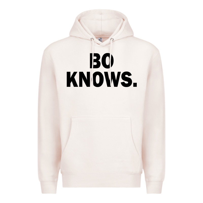 Bo Knows (black Text) Premium Hoodie by artisFamous | Teevron