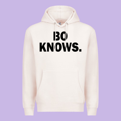 Bo Knows (black Text) Premium Hoodie Designed By Artisfamous