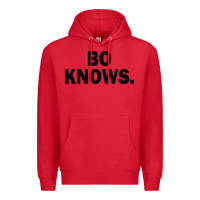 Red bo knows (black text) Premium Hoodie - artisFamous