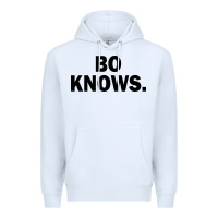 White bo knows (black text) Premium Hoodie - artisFamous