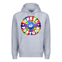 Heather Grey wheel fortune Premium Hoodie - artisFamous