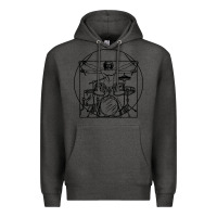 Charcoal Heather drums gift Premium Hoodie - artisFamous