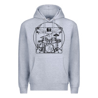 Heather Grey drums gift Premium Hoodie - artisFamous