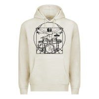 Oatmeal Heather drums gift Premium Hoodie - artisFamous