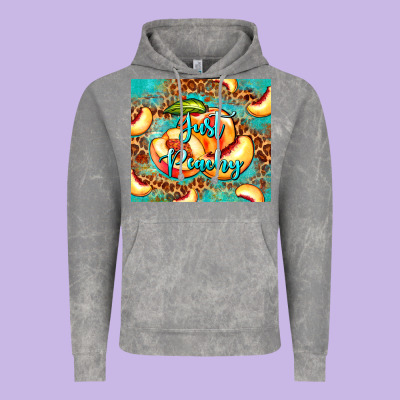 Just Peachy Peach Tumbler Vintage Hoodie Designed By Barkaloodesign