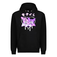 Black melody and kuromi heart Premium Hoodie - artisFamous