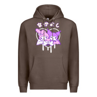 Coffee melody and kuromi heart Premium Hoodie - artisFamous