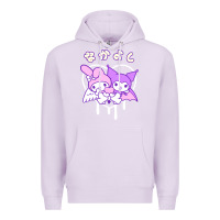 Lilac melody and kuromi heart Premium Hoodie - artisFamous