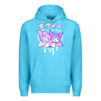 Ocean Blue melody and kuromi heart Premium Hoodie - artisFamous