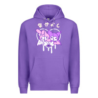 Purple melody and kuromi heart Premium Hoodie - artisFamous