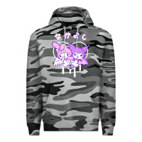 Slate Camo melody and kuromi heart Premium Hoodie - artisFamous