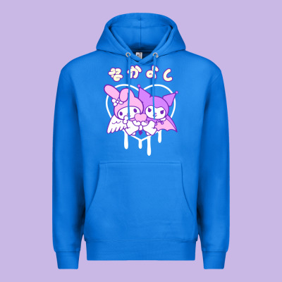 Melody And Kuromi Heart Premium Hoodie Designed By Artisfamous
