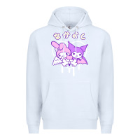 White melody and kuromi heart Premium Hoodie - artisFamous
