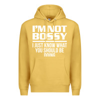 Antique Gold I'M NOT BOSSY I JUST KNOW WHAT YOU SHOULD BE DOING FUNNY Premium Hoodie - artisFamous