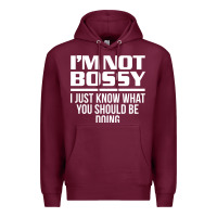 Burgundy I'M NOT BOSSY I JUST KNOW WHAT YOU SHOULD BE DOING FUNNY Premium Hoodie - artisFamous