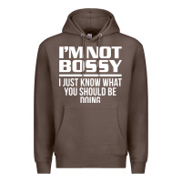 Coffee I'M NOT BOSSY I JUST KNOW WHAT YOU SHOULD BE DOING FUNNY Premium Hoodie - artisFamous