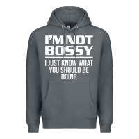 Rock I'M NOT BOSSY I JUST KNOW WHAT YOU SHOULD BE DOING FUNNY Premium Hoodie - artisFamous