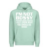 Seafoam I'M NOT BOSSY I JUST KNOW WHAT YOU SHOULD BE DOING FUNNY Premium Hoodie - artisFamous