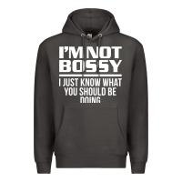 Smoke I'M NOT BOSSY I JUST KNOW WHAT YOU SHOULD BE DOING FUNNY Premium Hoodie - artisFamous