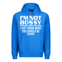 True Royal I'M NOT BOSSY I JUST KNOW WHAT YOU SHOULD BE DOING FUNNY Premium Hoodie - artisFamous