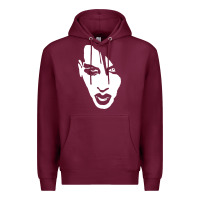Burgundy marilyn manson face Premium Hoodie - artisFamous