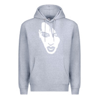 Heather Grey marilyn manson face Premium Hoodie - artisFamous
